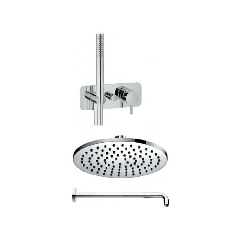 Superprijs KIT DOCCIA SOFFIONE TONDO Ø25 + MISCELATORE DOCCIA CON DOCCETTA TONDO