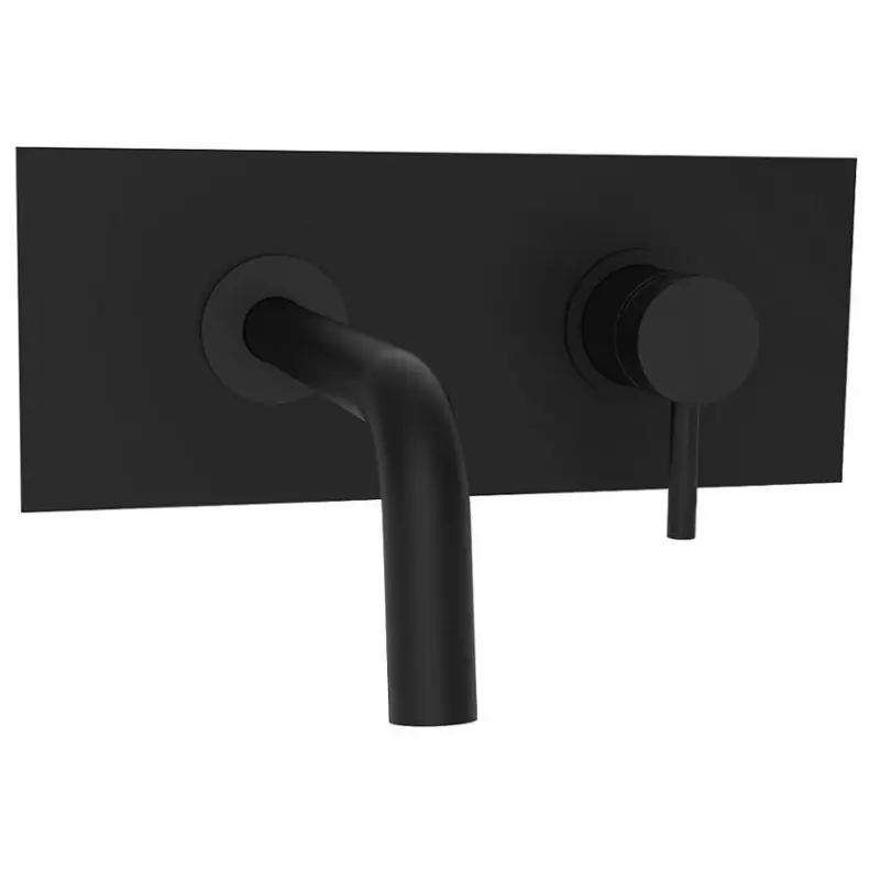Aanbieding LIGHT MISCELATORE INCASSO LAVABO 17,8CM C/PIASTRA NERO OPACO