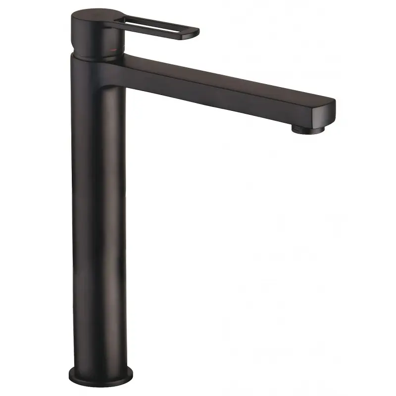 RINGO MISCELATORE LAVABO PROLUNGATO C/SCARICO AUTOMATICO NERO OPACO Bestseller
