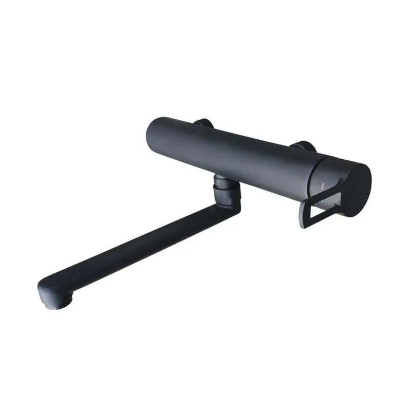 RINGO MISCELATORE LAVELLO A MURO NERO OPACO Premium