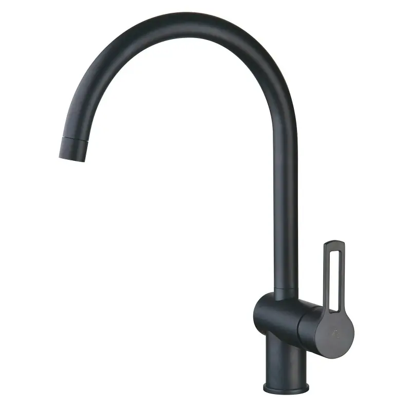 Merkproduct RINGO MISCELATORE LAVELLO CON CANNA ORIENTABILE TONDO NERO OPACO