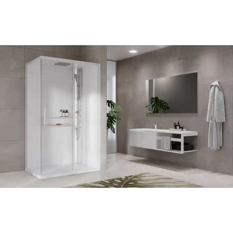 Must-Have GLAX 2.0 2P 120X80 CABINA MULTIFUNZIONE APERTURA 1 ANTA SCORREVOLE + 1 LATO FISSO