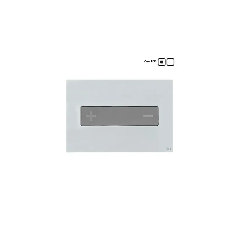 Gratis Retour OCEANIA PLACCA AD AZIONAMENTO MECCANICO IN VETRO BIANCO LUCIDO CON PULSANTE IN ACCIAIO INOX
