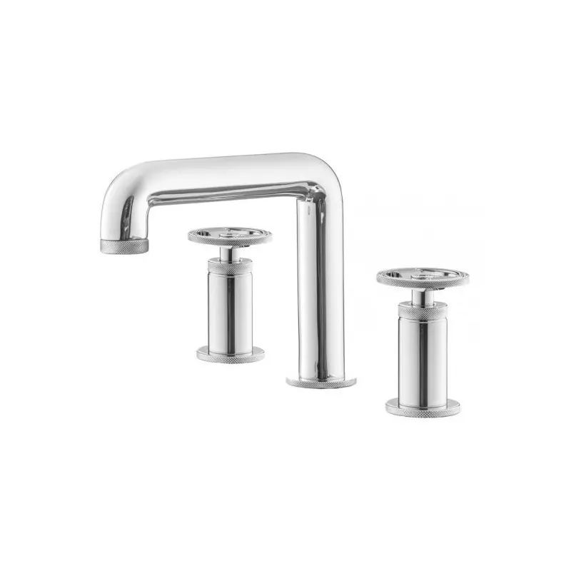 Gratis Retour BOLD ROUND MISCELATORE LAVABO BASSO TRE FORI C/SCARICO CLIK CLAK