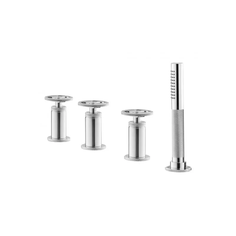 Koopje BOLD ROUND MISCELATORE VASCA A QUATTRO FORI PER COLONNA DI RIEMPIMENTO E KIT DOCCIA