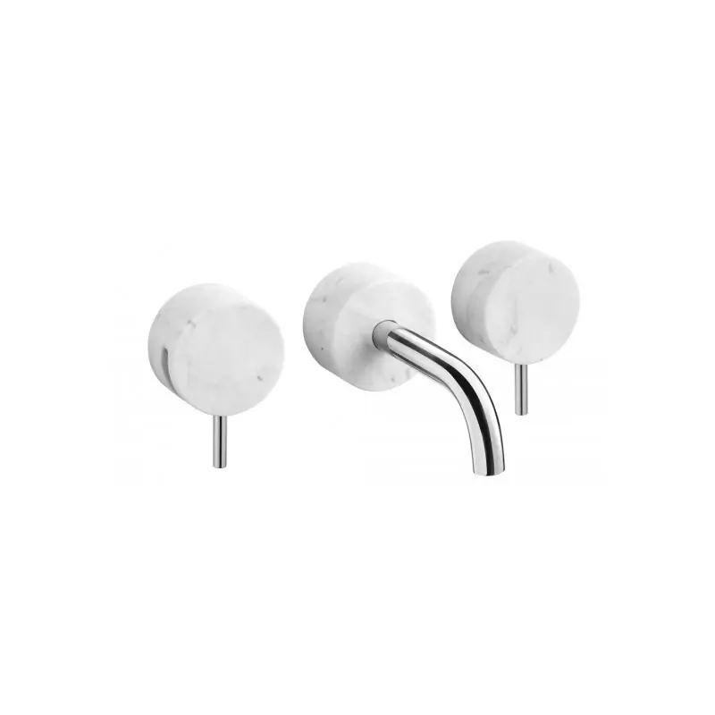 MARMO MISCELATORE LAVABO A MURO CON SCARICO CLIK CLAK CM 17,2 Direct Beschikbaar