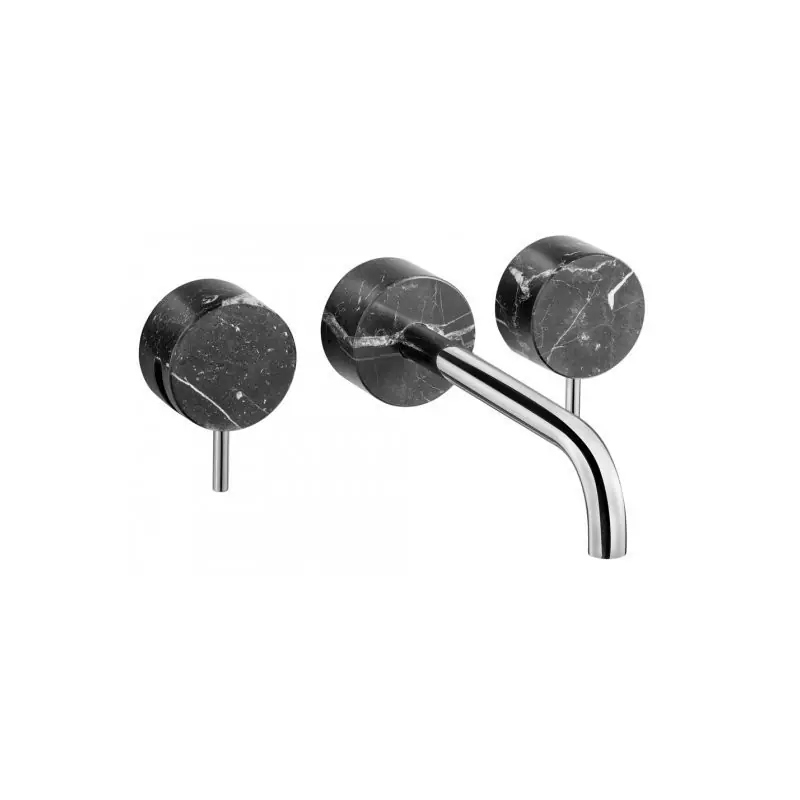 Direct Verzonden MARMO MISCELATORE LAVABO A MURO CON SCARICO CLIK CLAK CM 22 NERO