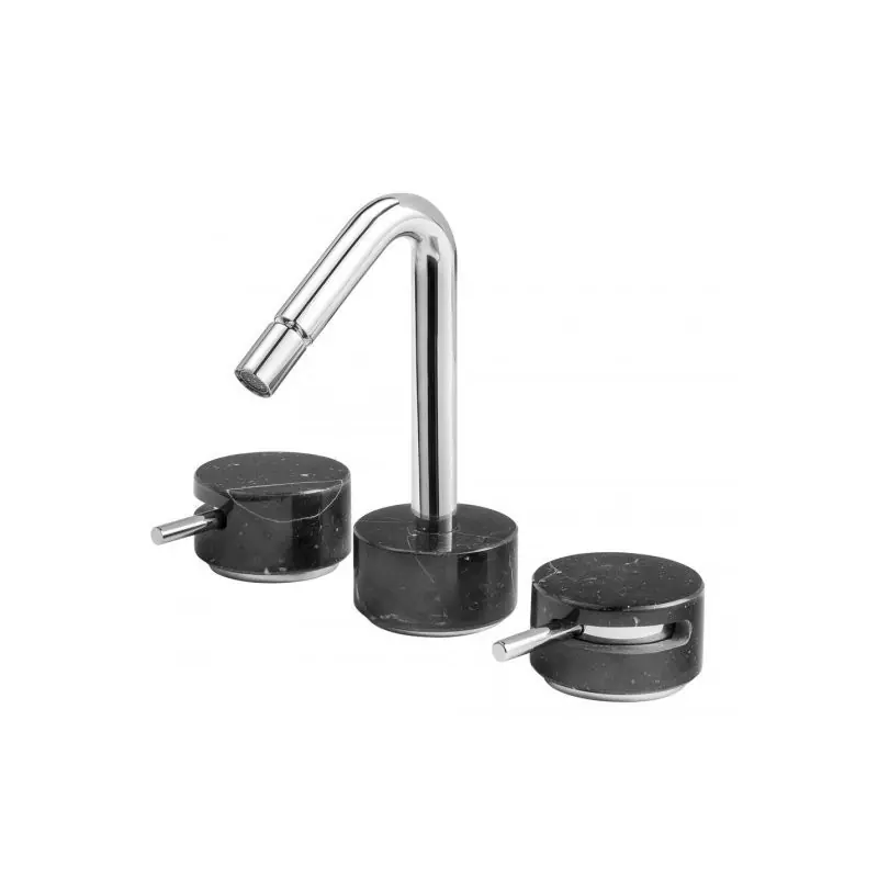 Beperkt Aanbod MARMO MISCELATORE BIDET TRE FORI CON BOCCA SNODABILE NERO