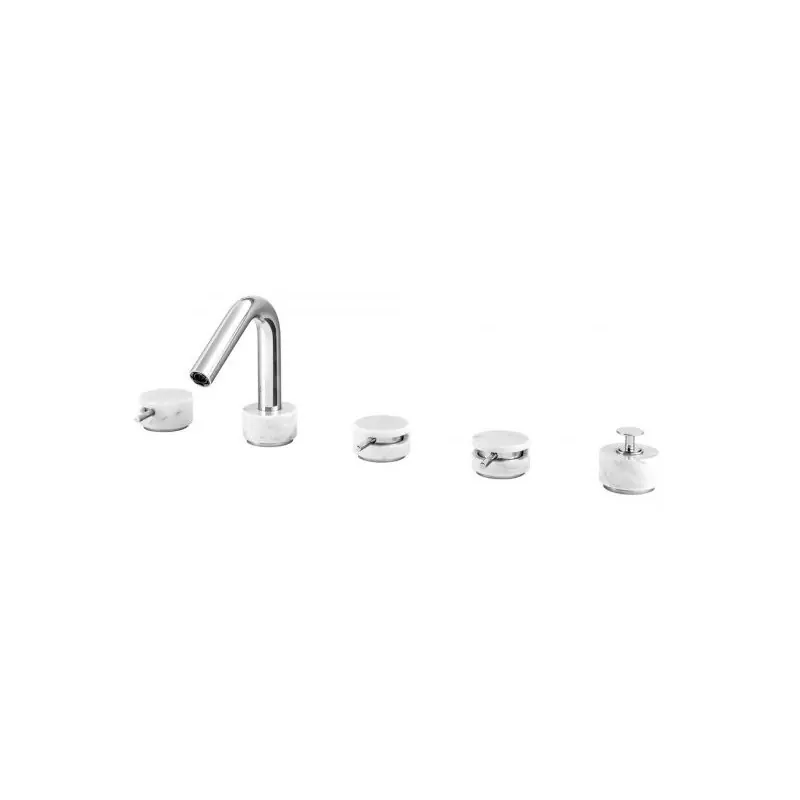Exclusieve Aanbieding MARMO MISCELATORE VASCA 5 FORI CON DEVIATORE E DOCCINO INTEGRATO