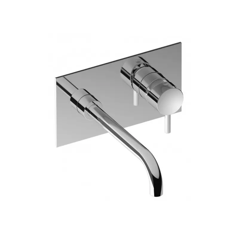 Lage Prijs MILANO TORINO MISCELATORE LAVABO A PARETE COMPLETO DI SCARICO CM 21