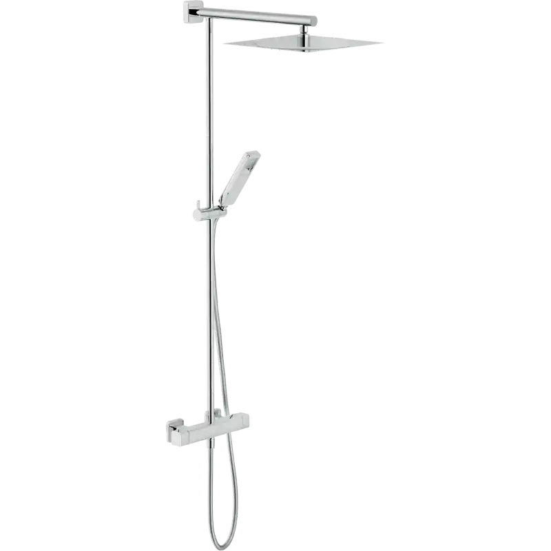 LOOP COLONNA DOCCIA CON MISCELATORE TERMOSTATICO ESTERNO E SOFFIONE A SNODO 300X300 MM Beste Prijs