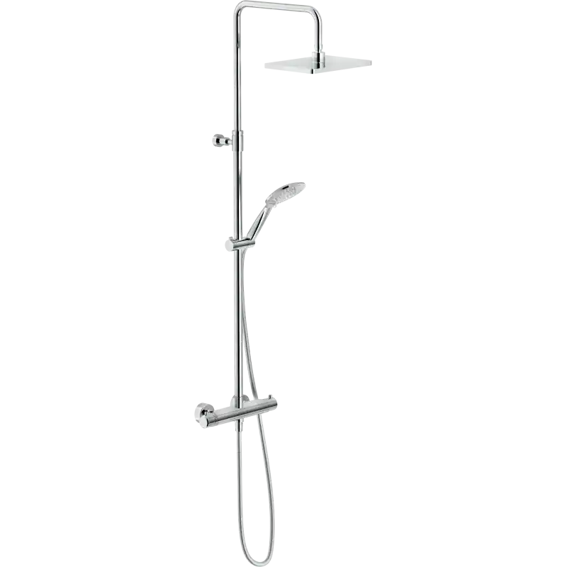 Seizoensaanbieding THICE COLONNA DOCCIA CON MISCELATORE TERMOSTATICO ESTERNO CON CORPO FREDDO E RAMPA TELESCOPICA