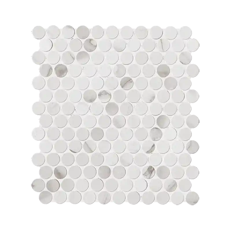 ROMA STATUARIO ROUND MOSAICO 29,5X32,5 Exclusieve Aanbieding