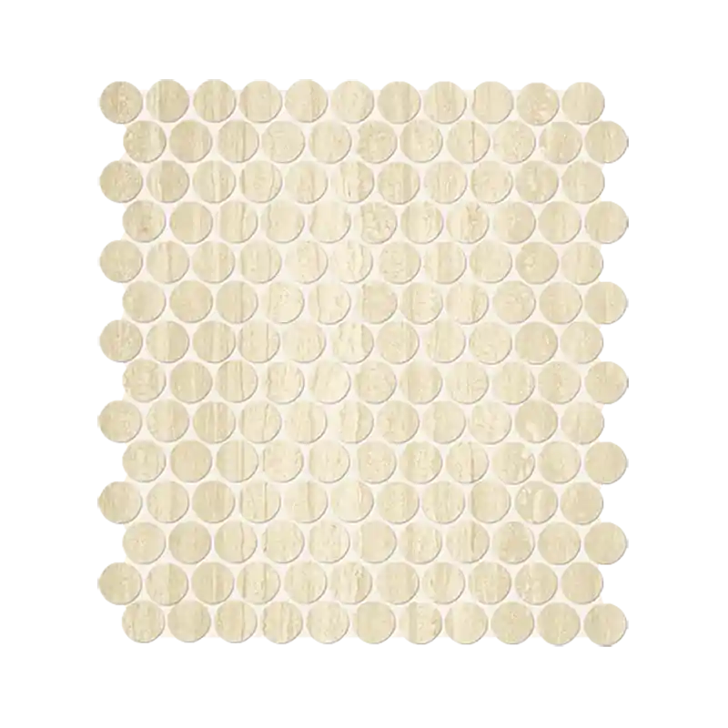 Favoriet ROMA TRAVERTINO ROUND MOSAICO 29,5X32,5