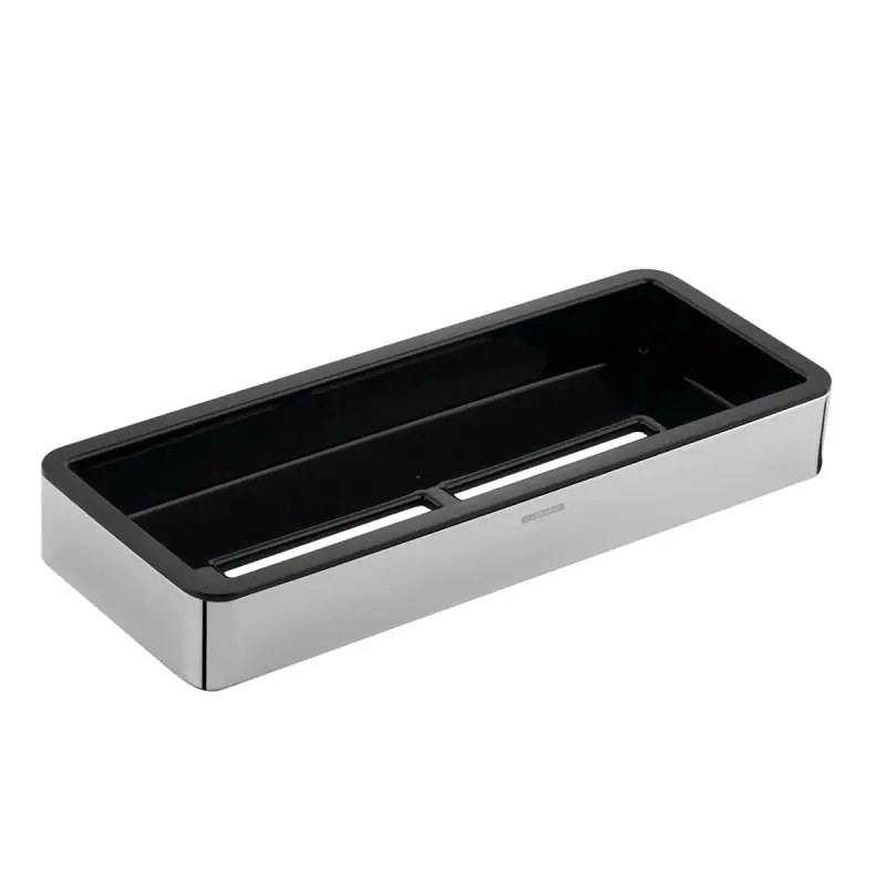 BLACK & WHITE PORTASAPONE DOCCIA NERO-CROMO Uitverkoop