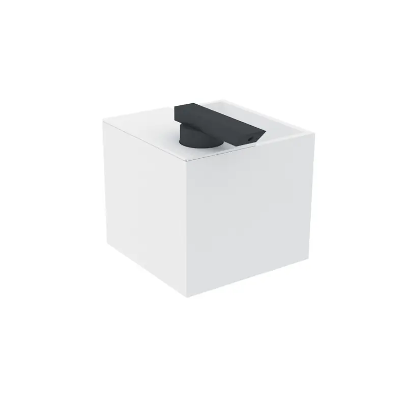THE GRID DISPENSER + PORTASPAZZOLINI DA APPOGGIO BIANCO SATINATO/NERO 385ml Nieuw