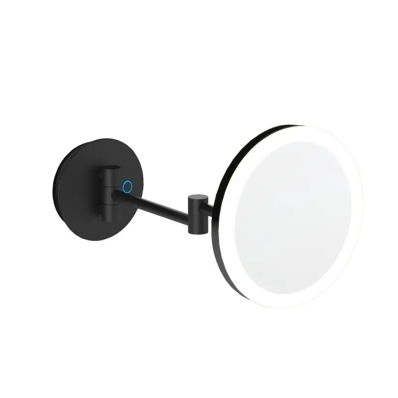 ARCHITECT SPECCHIO INGRANDITORE MURO CON LUCE LED REGOLABILE NERO SATINATO Laatste Versie