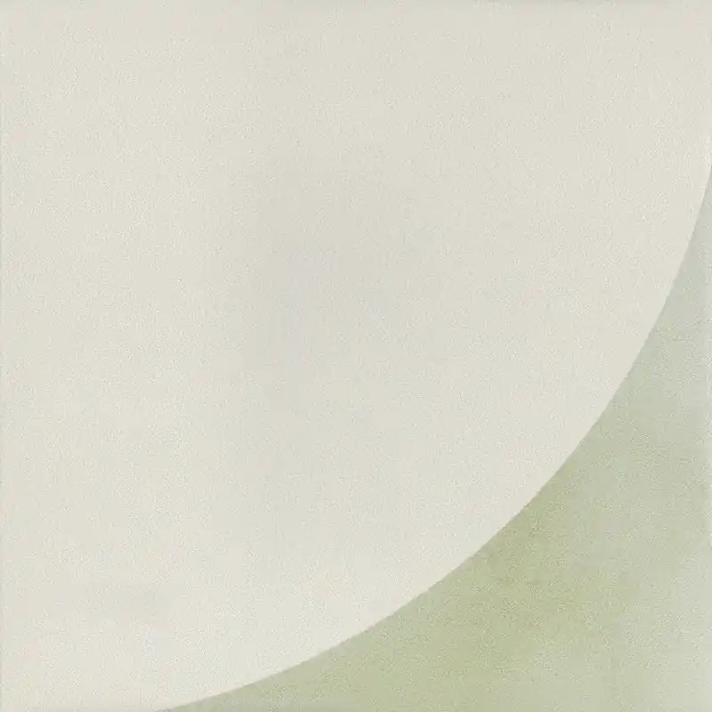 Snelle Levering AQUAREL DECORO CURVE CREAM-VERDE 15X15