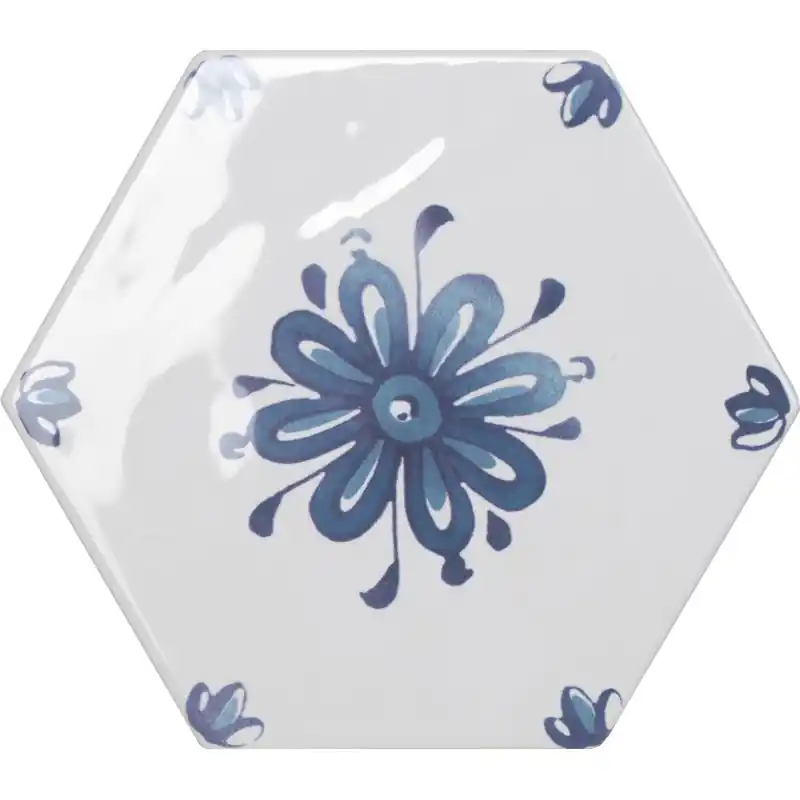 Direct Beschikbaar EXABRIGHT DECORO MIX BLU E BIANCO 15,3X17,5