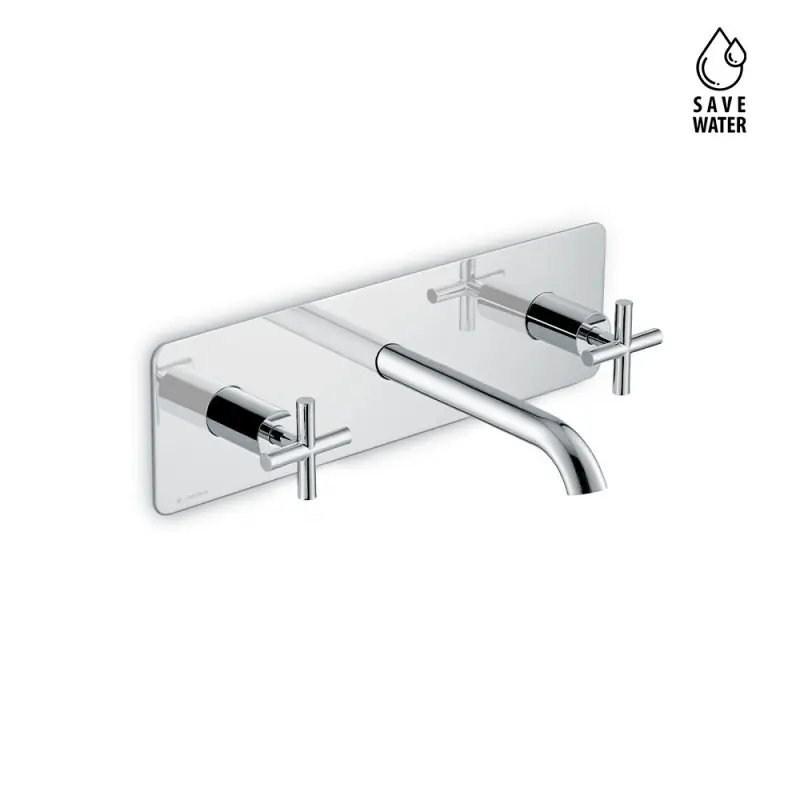 Betrouwbaar BLINK GRUPPO LAVABO 3 FORI A PARETE S/SCARICO PIASTRA SINGOLA