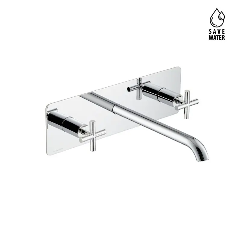 Hoge Kwaliteit BLINK GRUPPO LAVABO 3 FORI A PARETE S/SCARICO PIASTRA SINGOLA BOCCA LUNGA