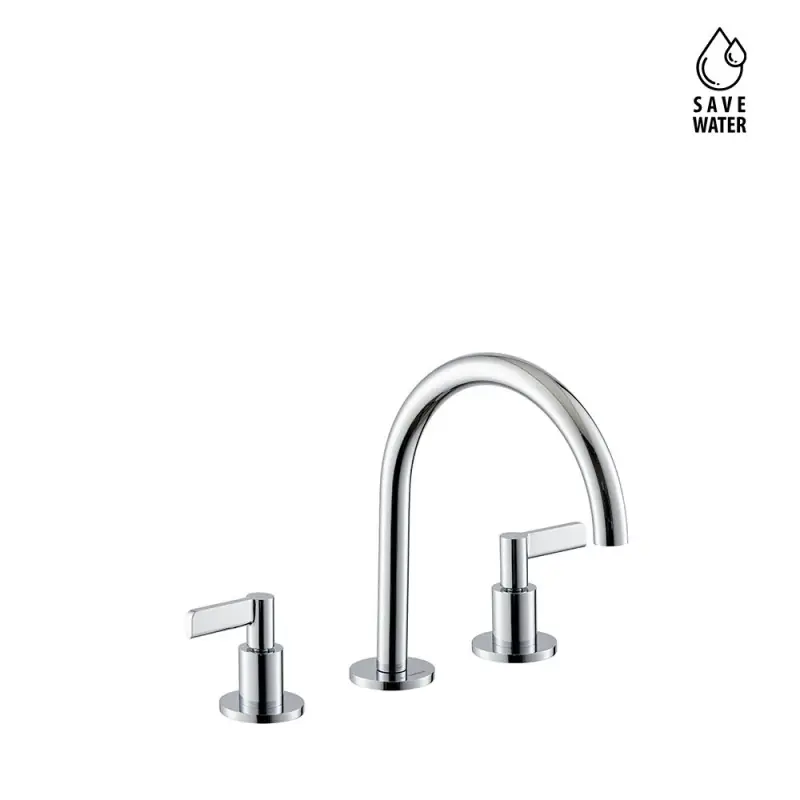 BLINK CHIC GRUPPO LAVABO 3 FORI S/SCARICO BOCCA BASSA Finale Uitverkoop