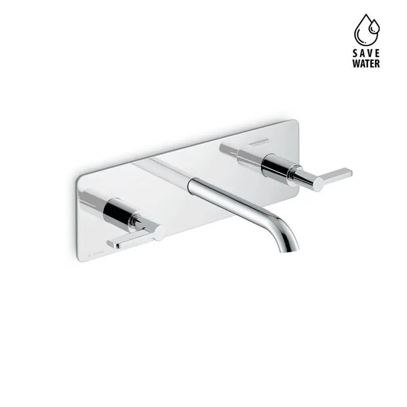 BLINK CHIC GRUPPO LAVABO 3 FORI A PARETE S/SCARICO PIASTRA Snelle Levering