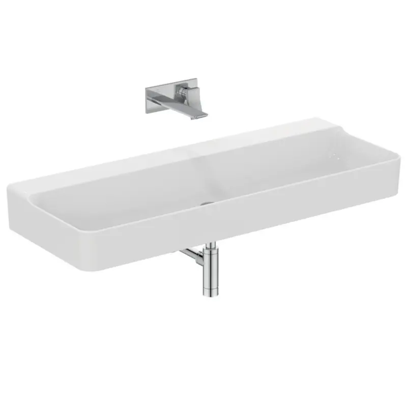 CONCA LAVABO RETTANGOLARE 1200X450 MM S/TROPPOPIENO SENZA FORI Actieprijs
