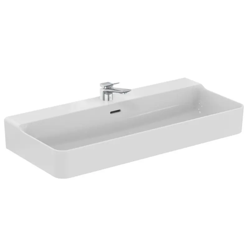 CONCA LAVABO RETTANGOLARE 1000X450 MM C/TROPPOPIENO E 1 FORO Aanbieding