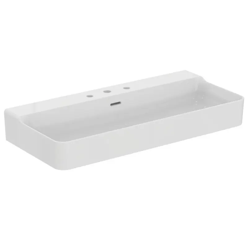 CONCA LAVABO RETTANGOLARE 1000X450 MM C/TROPPOPIENO E 3 FORI Goedkoop