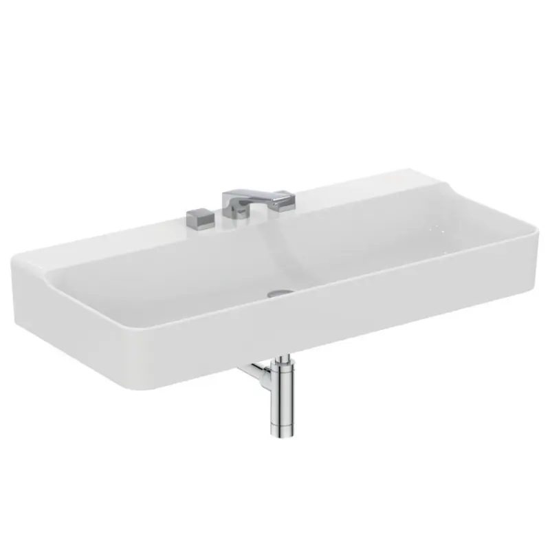 Beperkt Aanbod CONCA LAVABO RETTANGOLARE 1000X450 MM S/TROPPOPIENO E 3 FORI