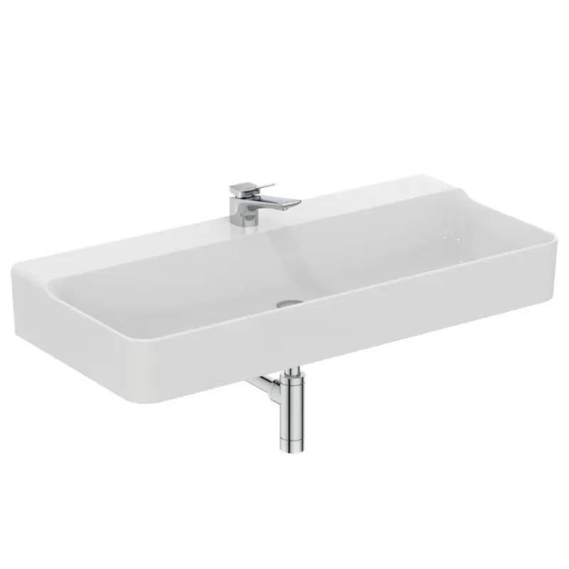 Snelle Levering CONCA LAVABO DA APPOGGIO RETTANGOLARE 1000X450 MM S/TROPPOPIENO E 1 FORO