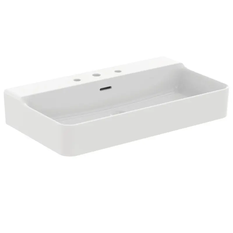 CONCA LAVABO DA APPOGGIO RETTANGOLARE 800X450 MM C/TROPPOPIENO E 3 FORI Betaalbaar