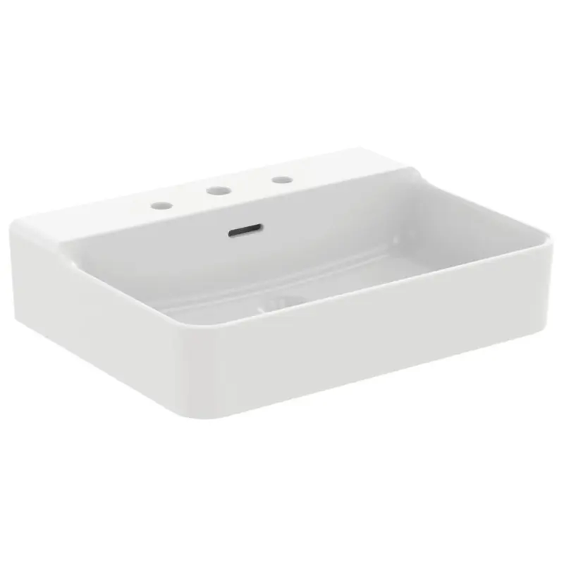 Merkproduct CONCA LAVABO DA APPOGGIO RETTANGOLARE 600X450 MM C/TROPPOPIENO E 3 FORI