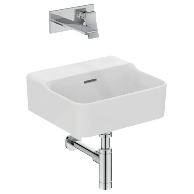 CONCA LAVAMANI DA APPOGGIO RETTANGOLARE 400X350 MM C/TROPPOPIENO E SENZA FORI Veilige Betaling