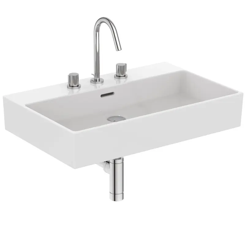 Rechtstreeks Van De Fabrikant EXTRA LAVABO RETTANGOLARE 700X450 C/TROPPOPIENO E 3 FORI