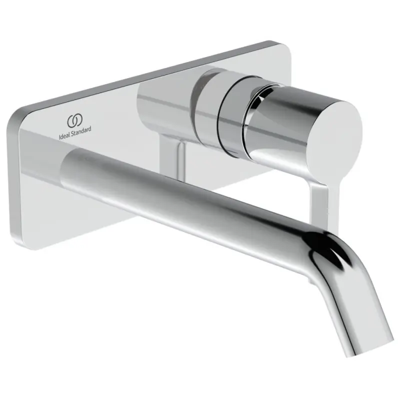 Op = Op JOY LAVABO MISCELATORE MONOCOMANDO A PARETE C/PIASTRA RETTANGOLARE E BOCCA DA 180MM CROMO