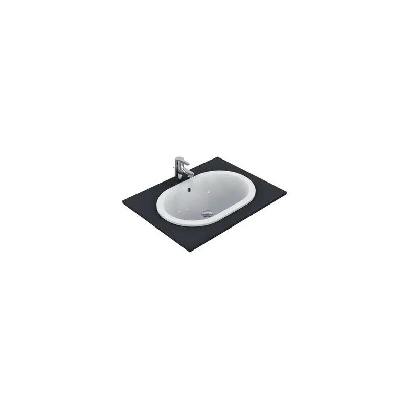 Populair CONNECT - LAVABO 620 MM DA INCASSO SOPRAPIANO S/FORO RUBINETTERIA C/TROPPOPIENO
