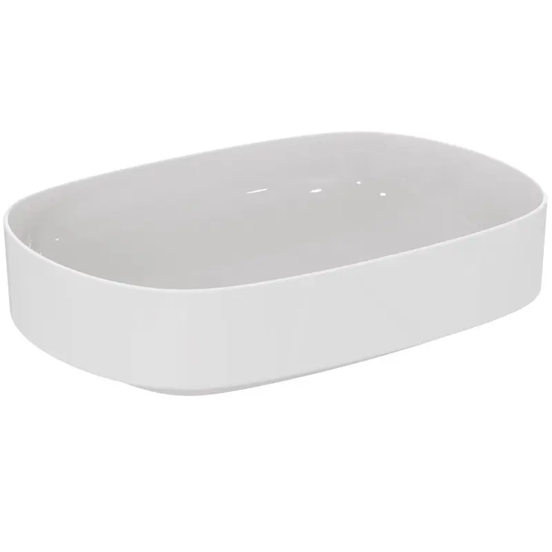 LINDA-X LAVABO DA APPOGGIO OVALE 55 CM S/TROPPOPIENO S/FORO Op = Op
