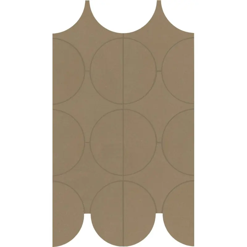CEMENTUM OLIVE MOSAICO CERCHI 23.8X41.4 Premium