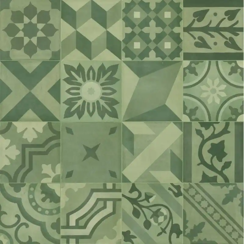 Alleen Vandaag CROGIOLO_D_SEGNI_BLEND VERDE DECORO MIX 20X20