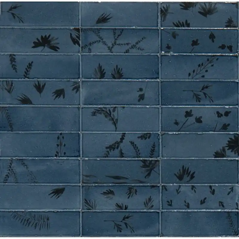 CROGIOLO_RICE BLU DECORO LEAF LUX 5X15 Voordeelprijs